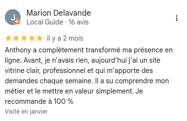 Avis Marion Delavande — Google