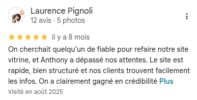Avis Laurence Pignoli — Google